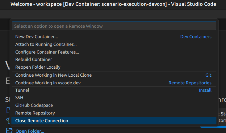 Visual Studio Code cancel remote connection